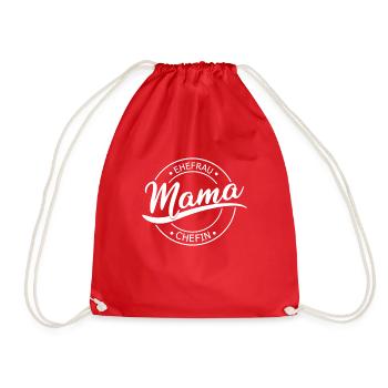 Mama Ehefrau Chefin - Turnbeutel - Rot - Vorne