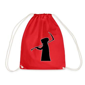 Sensenmann Gevatter Tod Geschenk Gift Middle Ages - Turnbeutel - Rot - Vorne