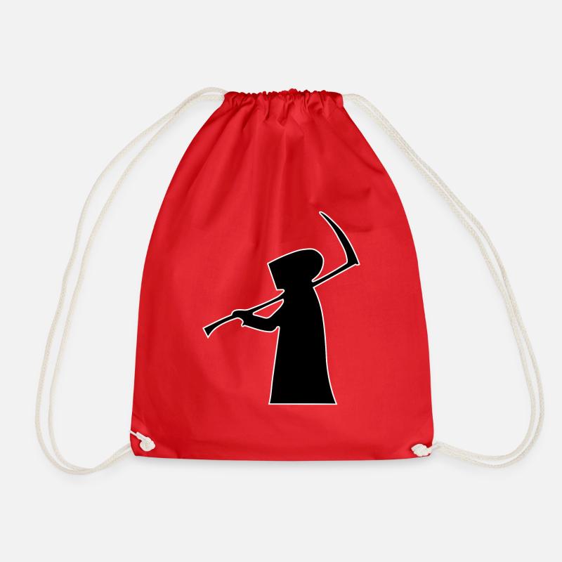 Sensenmann Gevatter Tod Geschenk Gift Middle Ages - Turnbeutel - Rot