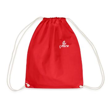 Peace Sign Peace Peace Symbol - Drawstring Bag - red - Front