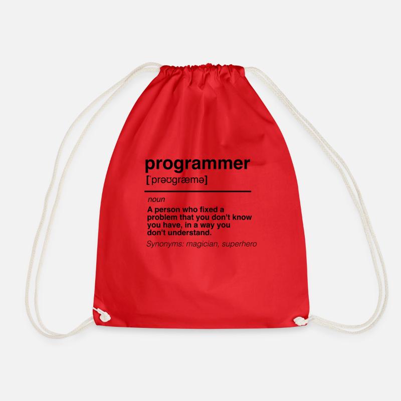 Lustig Software Entwickler Engineer Programmierer - Turnbeutel - Rot