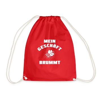 Mein Geschäft brummt Imker Geschenk - Turnbeutel - Rot - Vorne