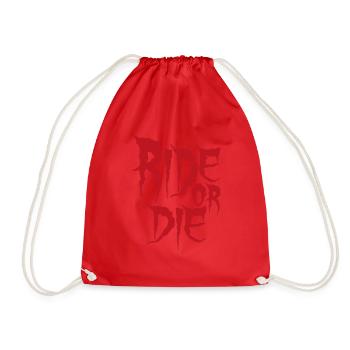 Ride or the gift bike cyclist sport - Drawstring Bag - red - Front