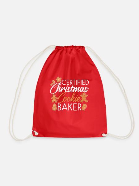 Certified Christmas Cookie Baker - Turnbeutel - Rot