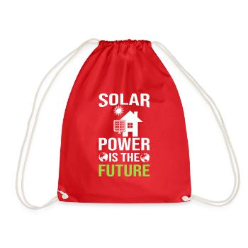 SOLAR POWER IST THE FUTURE - Turnbeutel - Rot - Vorne