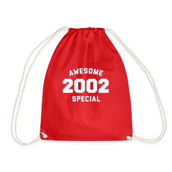Funny Birthday Awesome Special 2002 - Turnbeutel - Rot - Vorne