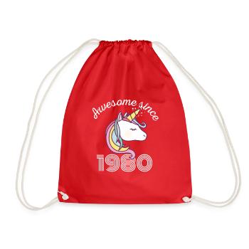 Drôle d’anniversaire génial depuis 1980 - Sac de sport léger - rouge - Devant