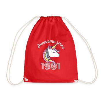 Drôle d’anniversaire génial depuis 1981 - Sac de sport léger - rouge - Devant