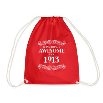 Drôle d’anniversaire étant totalement génial depuis 1913 - Sac de sport léger - rouge - Devant