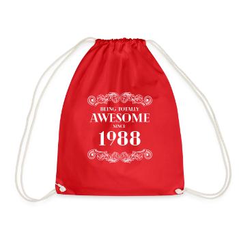 Drôle d’anniversaire étant totalement génial depuis 1988 - Sac de sport léger - rouge - Devant