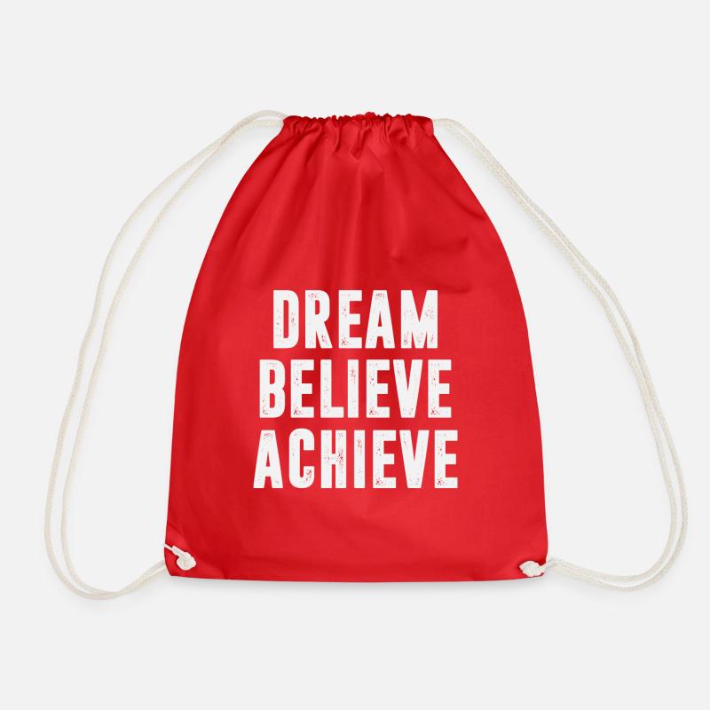 Dream Believe Achieve - Turnbeutel - Rot