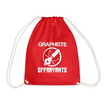 Tshirt femme Graphiste effrayante - Sac de sport léger - rouge - Devant