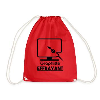 Tshirt homme Graphiste effrayant - Sac de sport léger - rouge - Devant