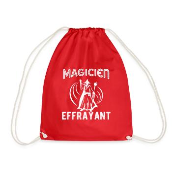 Tshirt homme Magicien effrayant - Sac de sport léger - rouge - Devant