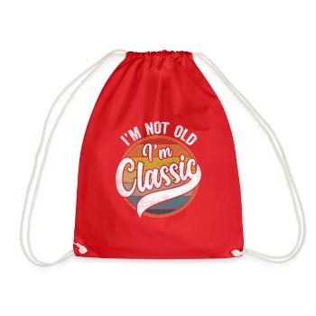Ich bin nicht alt Ich bin klassisch - Lustige Designs für Senioren - Turnbeutel - Rot - Vorne