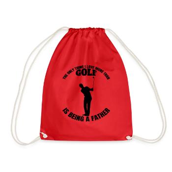 Golf Vater Golfball Golfschläger Dad Golfspielerin - Turnbeutel - Rot - Vorne