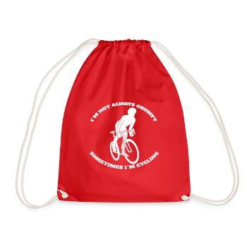 Cycling Cycling Bike Tour Cycling Mountain Bike - Drawstring Bag - red - Front