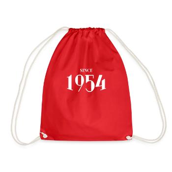 Funny Birthday Since 1954 - Drawstring Bag - red - Front