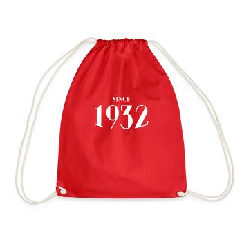 Funny Birthday Since 1932 - Drawstring Bag - red - Front