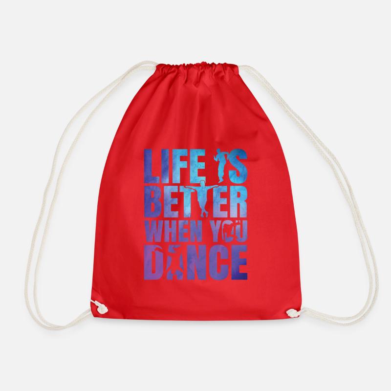 Tanzen Life is better when you dance - Turnbeutel - Rot