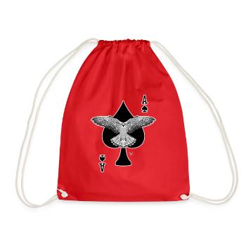 Falcon’s spade. - Drawstring Bag - red - Front