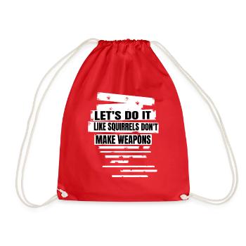 cool 60s family joke peace symbol hippie festival - Drawstring Bag - red - Front