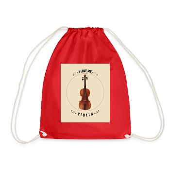 I Love My Violin - Turnbeutel - Rot - Vorne