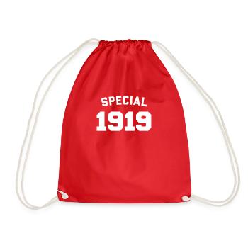 Lustiges Geburtstags-Special 1919 - Turnbeutel - Rot - Vorne