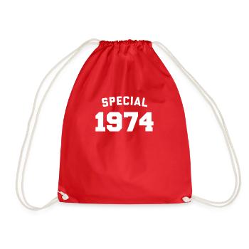 Lustiges Geburtstags-Special 1974 - Turnbeutel - Rot - Vorne