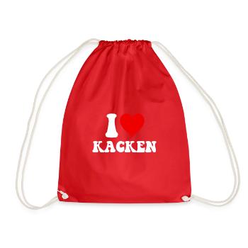 J’adore le caca - Sac de sport léger - rouge - Devant