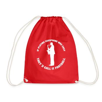 Saxophone Saxophone Music Saxophonist Instrument - Drawstring Bag - red - Front