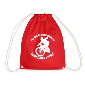 Cycling Bike Cycling Bike Tour Mountain Bike - Drawstring Bag - red - Front
