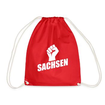 Sachsen Faust logo - Turnbeutel - Rot - Vorne