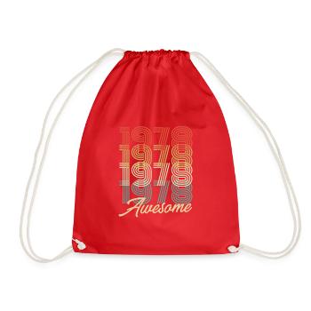 Drôle d’anniversaire génial 1978 - Sac de sport léger - rouge - Devant