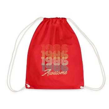 Drôle d’anniversaire génial 1986 - Sac de sport léger - rouge - Devant