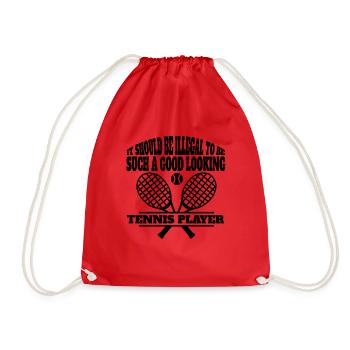 Joueur de tennis Club de tennis Raquette de tennis Tennis - Sac de sport léger - rouge - Devant