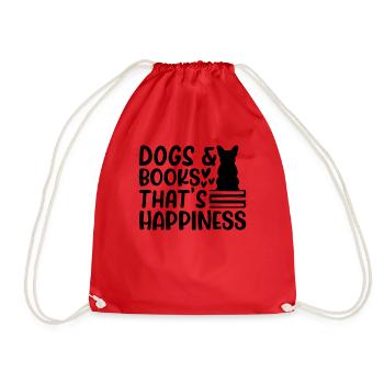 Chiens et livres c’est le bonheur - Reading Books Dog - Sac de sport léger - rouge - Devant