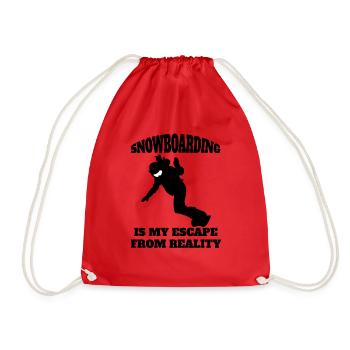 Sports d’hiver slogan snowboard snowboarders - Sac de sport léger - rouge - Devant