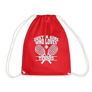 Tennis Girls Tennis Club Woman Tennis Player - Drawstring Bag - red - Front