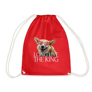 Britischer König Krönung Charles England Flagge - Turnbeutel - Rot - Vorne