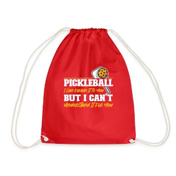 Pickleball Pickleball I Can - Drawstring Bag - red - Front