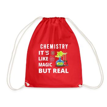 Chemistry It s Like Magic But Real Christmas - Drawstring Bag - red - Front