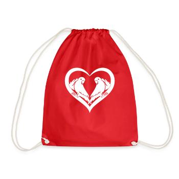 Cute Parrot Bird Lover Parrot Bird Cockatiel Bird - Drawstring Bag - red - Front