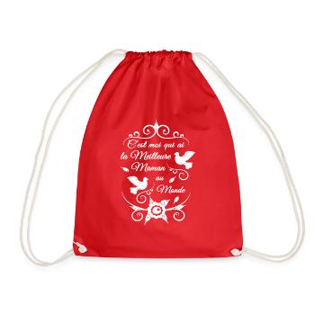 c'est moi qui ai la meilleur maman du monde - Sac de sport léger - rouge - Devant