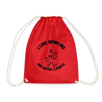 Bowling Bowling Bowling Cadeau Bowling Cône de boule de bowling - Sac de sport léger - rouge - Devant