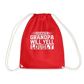 Soccer Grandpa Will Yell Loudly - Grandpa Soccer R - Turnbeutel - Rot - Vorne