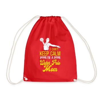 Water Polo Mom I Can't Keep Calm - Drawstring Bag - red - Front