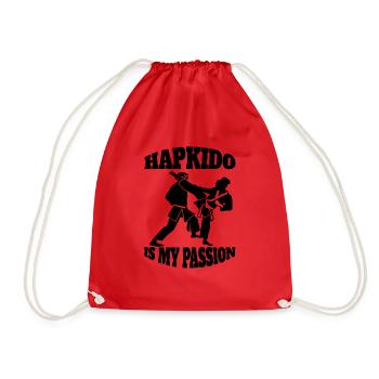 Hapkido Judo Aikido Kampfkunst Karate Kampfsport - Turnbeutel - Rot - Vorne