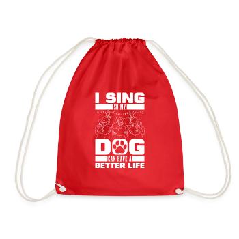 Chef de chœur Chien - Sac de sport léger - rouge - Devant