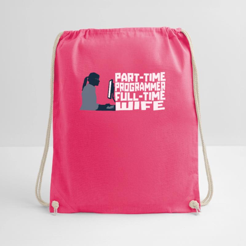Developer Coder Programmer Wife Drawstring Bag